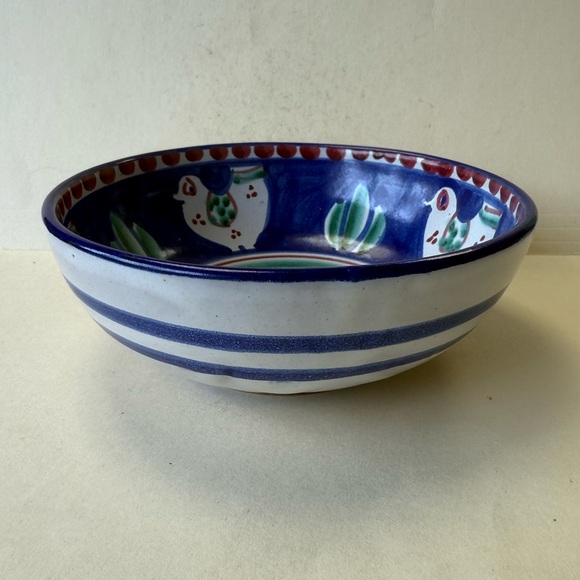 Solimene Italy Pasta Cereal Soup Bowl Chicken Blue Italy - Picture 5 of 9